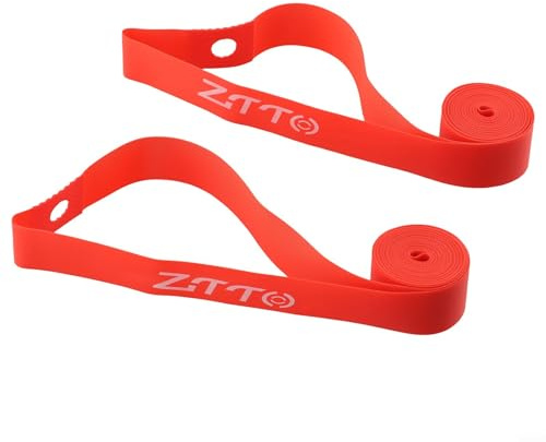 Besttoolifes Ztto Bande de jante sans chambre à air 10 m pour vélo Mountain Plus Road pour revêtement de roue durable résistant en PVC pour protéger la chambre à air et étendre le pneu (29 rouge)