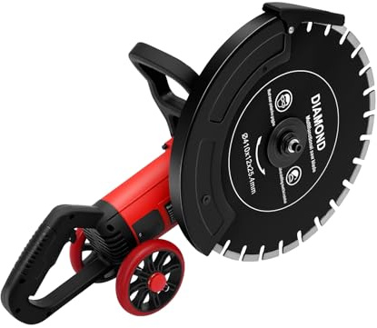 Sierra eléctrica para hormigón 4000 W con hoja de sierra de disco de 410 mm, cortadora de calles, cortadora de piedra, cortadora de hormigón húmedo/seco, cortadora de yeso para granito y mármol