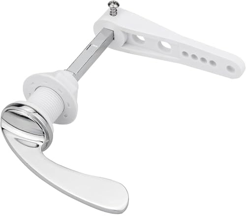 Merriway BH05645 Chrome Plated Replacement Metal Handle For Toilet WC Cistern, White