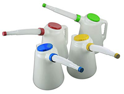 Laser 7010 Oil Measuring Jug Set 5L 4pc, Blue,green,red