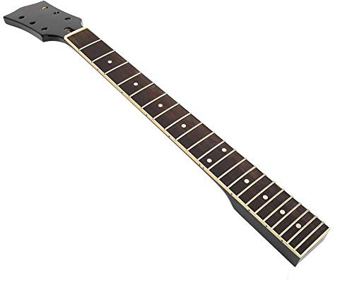 Touche de manche de guitare folk en bois, manche de guitare en bois d'érable et de rose pour partie d'instrument de musique de avec couleur noir et blanc