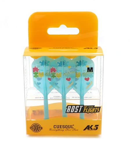 CUESOUL ROST Integrierter Dartschaft und Flights, schlanke Form mit attraktivem Muster, 3er-Set (CSAK-55SC-1)