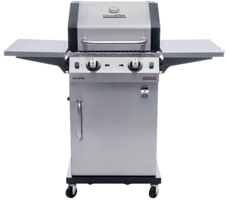 Char-Broil Barbacoa a Gas Performance PRO S 2 - Barbacoa a gas con 2 quemadores y tecnología TRU-Infrared, incluye plancha - Ideal para cocinar al aire libre, jardín y patio