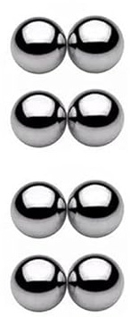 Anneaux de Mamelon magnétiques de Barre de Faux Mamelon, Piercing de Mamelon magnétique Non perçant argenté, Faux Bijoux de Mamelon de Piercing de Mamelon (4 Paires)
