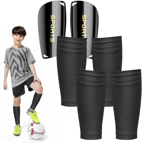 Schienbeinschoner Kinder Fussball Klein Schienbeinschoner Fußball Herren Damen Schienbeinschoner Socken mit Optimierter Einstecktasche Dünne Schienbeinschonerhalter Shin Pads Schienbeinschützer