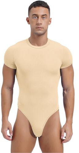 iiniim Män, bodysuit, onepiece, bodysuit, stringbody, kortärmad t-shirt, undertröja, bodybuilding, sportbody, leotard, toppar, underkläder
