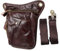 BESPORTBLE Vintage Radtasche Für Herren PU Telefonbeintasche Retro Handy Beintasche Für Outdoor Aktivitäten Radfahren Sport Und Reisen Rotbraun