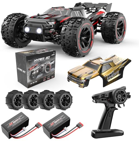 HYPER GO H14BM V3 1/14 Brushless RC Cars for Adults Fast 50 mph, RC Trucks 4X4 Offroad Waterproof, Electric Powered High Speed RC Car, Fast Extreme RC Truggy with 3S Battery for Snow Sand