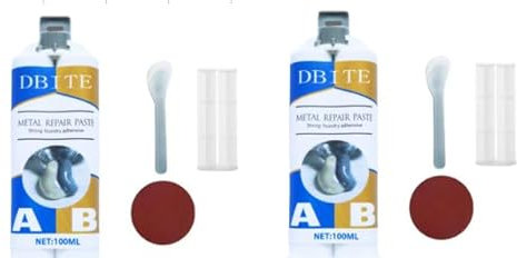 Metallkleber, Metallkleber Extra Stark, Flüssigmetall Hitzebeständig Geeignet, 2 Komponenten Kleber Epoxidharz 200ml zum Schweißen & Reparieren, Hochfester Klebstoff für Kunststoff, Holz, Keramik