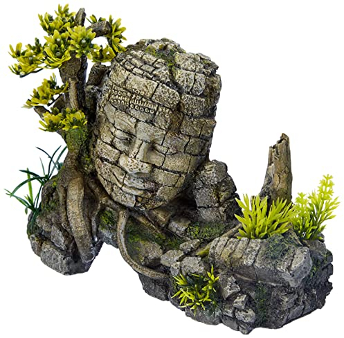 Nobby Aqua Ornaments Angkor WAT con Piante, 25 x 12,5 x 18 cm, 1 Pezzo
