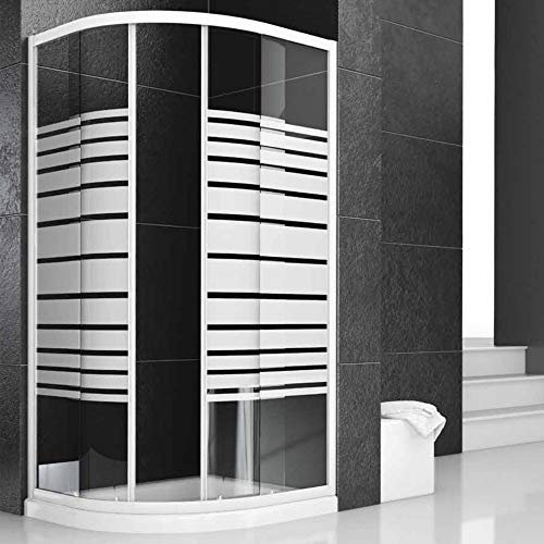 Ogomondo Box Doccia Semicircolare Circle Bianco Due Ante Cristallo Temprato (77-79,5x77-79,5 Serigrafato)