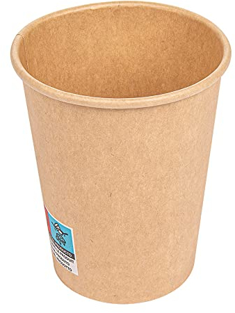 García de Pou - 50 unidades - Vasos Bebidas Calientes 1 Pared 180 Ml 260 + 18 Pe G/M2 Ø7,2/5,3X7,8 Cm Marrón Cartoncillo