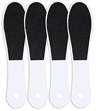 4 Stück Doppelseitige Pediküre Fußfeile Entferner Tote harte Haut Hornhaut Raspel Schrubber Hornhautfeile Fußfeile Foot File Wiederverwendbare Fußpflege Pediküre Werkzeug für nasse und trockene