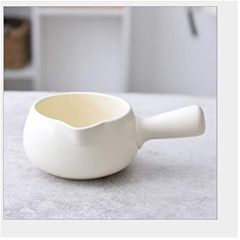 Christmas Korean Milk Pot Casserole Pot Ceramic Pot Baby Food Supplement Hot Milk Porridge (Color : Beige, Size : 700ML) (Beige 700ML)