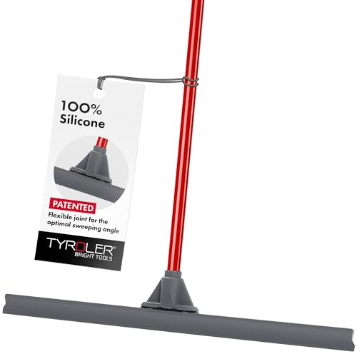 Tyroler Escobilla Goma - Hoja Silicona 100% Duradera, 60 centímetros Ancho - Mango Ligero 140 centímetros