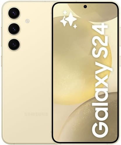 Samsung Galaxy S24 5G Smartphone Dual-SIM RAM 8 GB / Interner Speicher 256 OLED-Display 6.2 2340 x 1080 Pixel 120 Hz Triple-Kamera 50 MP 12 10 front camera amber yellow