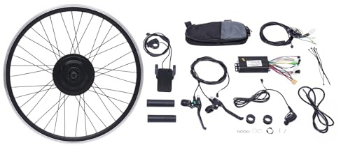 ACROSSPART Kit de conversión de bicicleta eléctrica de 27,5, 36 V, 500 W, kit de conversión de rueda delantera para bicicleta eléctrica, con controlador y pantalla a color LCD, motor sin escobillas,