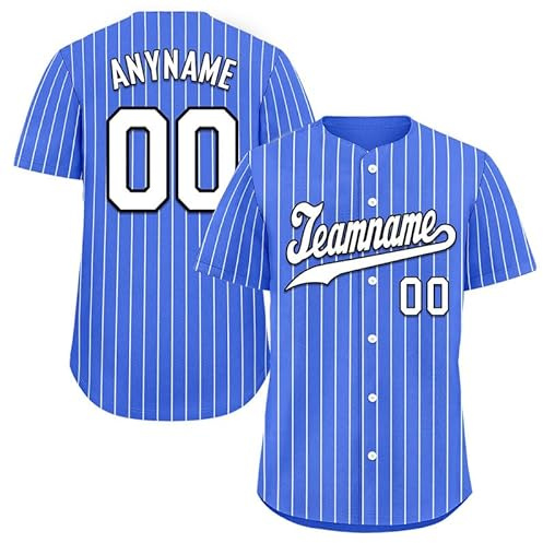 Custom Baseball Jerseys for Men Women Kids Print Name Image Logo Breathable Quick Dry Stripe Short Sleeve Jersey Sports Shirt