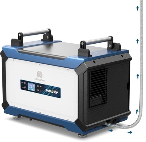 ARGENDON Crawl Spaces Dehumidifier with Pump and Drain Hose, 145 Pint Commercial Dehumidifier for Basement, Large Spaces, Auto Defrost, Compact, 5 Years Limited Warranty