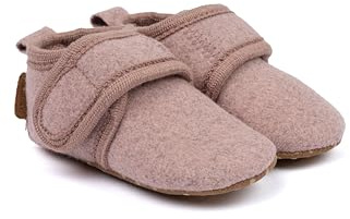 Mikk-line Zapatos de bebé para gatear, suaves y suaves, con suela de ante de imitación antideslizante, zapatillas cálidas de fieltro para niños y niñas, perfectas para 0-48 meses, Rosa, 12-18 meses