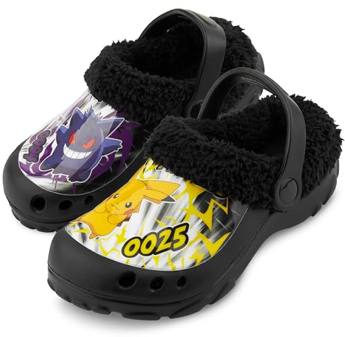 Get Trend Clogs for Boys Winter Fleece Lining for Kids Teenagers Warm Garden Shoes Slip On Strap, Gifts for Boys