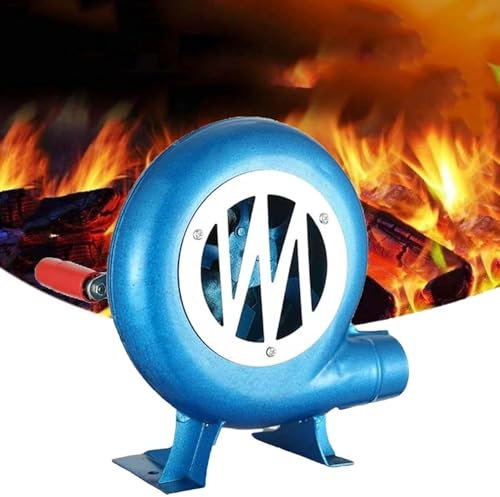 Accesorios para Barbacoa, soplador de forja de Herrero con manivela - Sopladores manuales portátiles de manivela, Ventilador de Barbacoa para cocinar al Aire Libre, aspas