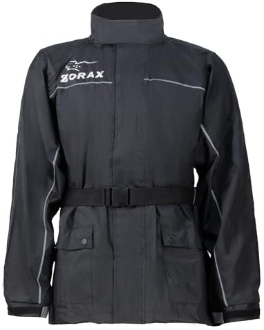 Zorax Veste de pluie imperméable pour homme et femme avec bandes réfléchissantes et sac de transport