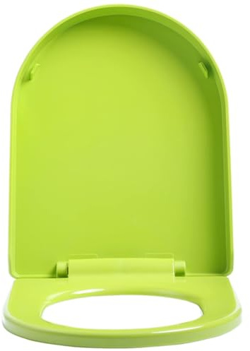 Asiento de inodoro alargado de cierre suave con bisagras ajustables, tapa roja gruesa, liberación rápida para una fácil limpieza, fijación superior simple, forma de U, diseño cómodo y elegante