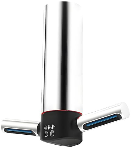 Secador de manos comercial de 1350 W, secador de manos en forma de T, secador de manos de acero inoxidable de pared, secador de manos compacto con sensor infrarrojo automático, para el hogar, baños