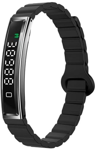 VBESTLIFE Bracciale Intelligente Fitness Tracker, Contapassi per Donna Uomo, Promemoria Chiamata Bluetooth 5.3, Otturatore Remoto del Telefono, Resistente All'acqua (BLACK)