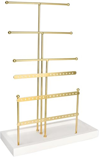 JOTOL Espositore Gioielli Supporto Per Gioielli,Multifunzionale Supporto per collana,Espositore per Orecchini,Espositore per Gioielli,Supporto per orecchini per Collane,Bracciali,Anelli