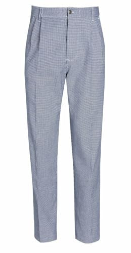 Robur -Pantalon De Cuisine -Oural -Pied De Poule Bleu - Taille
