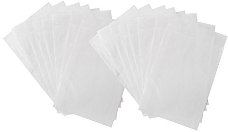 Kleine Pergamintüten, 100 Stück: Papiertüten Weiß, Tüten Papier, Geschenktüte Blumensamen, Süßigkeiten & Give-Aways, Papierbeutel Leicht Transparent, Samentütchen, Papiertütchen Flach, 10,5 x 15 cm