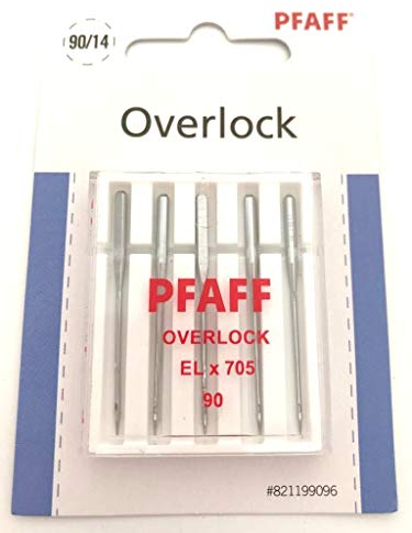 Nähmaschinenzubehör24 Original Pfaff Overlock Coverlock Nadeln EL x 705 Stärke 90 für Pfaff Hobbylock und Coverlock