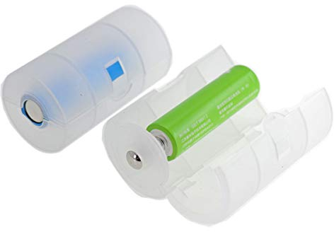 4X Batterieadapter - der Beste Akku Adapter für Mignon auf Mono - AA auf D - Alternative zu D Batterien und Akku D