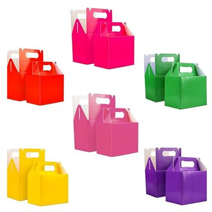 SHATCHI 30Pcs Assorted Party Food Lunch Boxes Takeaway Containers 14x12x10 cm - Meal Treat, Candy, Cookie, Toys, Cake Packing for Kids Birthday, Wedding, Catering Events, Picnics Party Bags