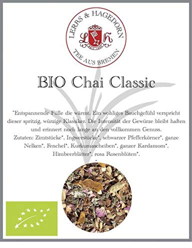 Lerbs & Hagedorn, Örtte Chai Classic Ekologisk | Spriky kryddig 1 kg (ca 81 liter) med kanel, ingefära, peppar, nejlika, fänkål, gurkmeja