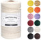 ilauke Macrame Cord 3mm x 100m, Natural Macrame Cotton Cord DIY Craft Cord Cotton Rope for Wall Hanging, Plant Hangers, Crafts, Knitting, Decorative Projects (Beige)