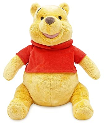 Disney Store Winnie Puuh Offizielles Kuscheltier, 32 cm, Stoffbär mit Stickereien und dem klassischen roten T-Shirt, für alle Altersstufen geeignet