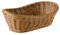 Bassulouda Cesta ovalada tejida de mimbre para pan, cesta para servir, 11 pulgadas para alimentos, frutas, cosméticos, mesa de almacenamiento y
