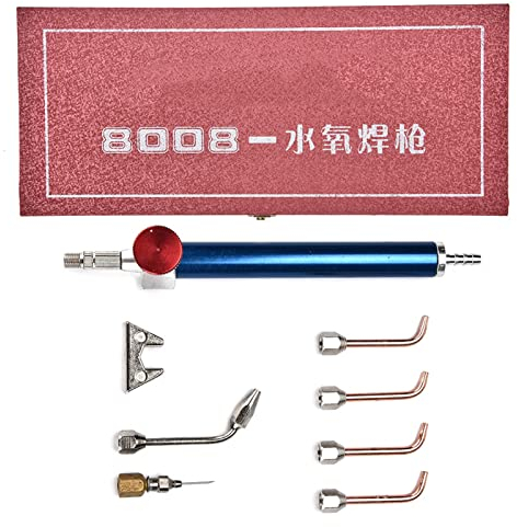 UPQRSG Sauerstoff Lötpistolen Set, Schmuck Mikro Mini Gas Kleinbrenner Schweißlötpistole mit5 Austauschbaren Spitzen, Schmuck Lötpistole, Schmuck Schweißverarbeitungswerkzeug