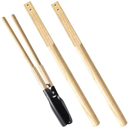 Zonon 2 Pcs 48 Inch Square Eye Post Hole Digger Handle Wood Post Hole Digger Shovel Replacement Handle