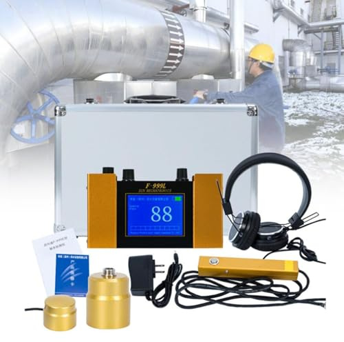 Detector De Fugas De Agua En Tuberías De 3 Metros, Monitor Ultrasónico Profesional con Pantalla Digital, Auriculares Y Estuche De Transporte, Sensor De Geófono For Fugas De Agua.