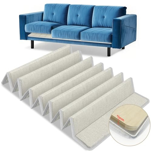 Refuerzo de Sofá Hundido, Tabla de Soporte para Asiento Hundido 60x170cm, Soporte de Sofá Hundido Plegable, Repuesto de Refuerzo de Sofá Hundido de Madera, Apto para la Mayoría de 3 Plazas (Beige)