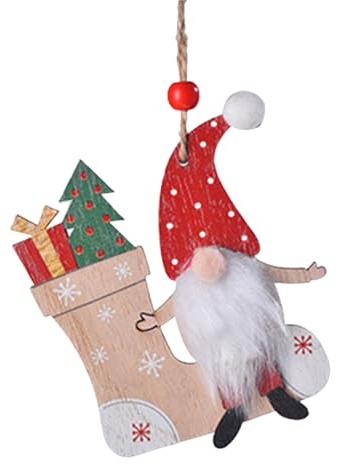 Qumiuu Christmas Gnomes | Madera, de Navidad, decoración de Dibujos Animados, no destiñe, para habitación de los niños, Coche, Espejo Interior, Pared, jardín, Puerta, Ventana