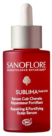 Sanoflore Sérum Cuir Chevelu Réparateur Fortifiant Bio – Anti-Chute, Stimule la Pousse, Densifie & Renforce dès la Racine – Collagène & Kératine vegan + Caféine – Soin Premium - 50 ml