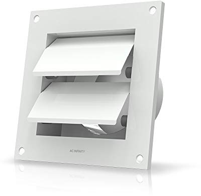 AC Infinity väggmontering kanalslutare, 10,16 cm utomhus luver gavel ventilhuva för hemvindsodlande tält HVAC system
