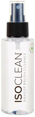 ISOCLEAN Makeup Brush Cleaner with Spray Top - Liquid Makeup Cleaner Solution for Makeup Brushes and Makeup Tools-No Rinse Formula dries in 60 Seconds - Vegan, Cruelty-free - 110ml, packaging may vary