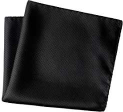 PB Pietro Baldini Herren Einstecktuch mit Karo Design Herren Einstecktuch uni kariert Einstecktücher in Größe 30 x 30-100% Mikrofaser - schwarz