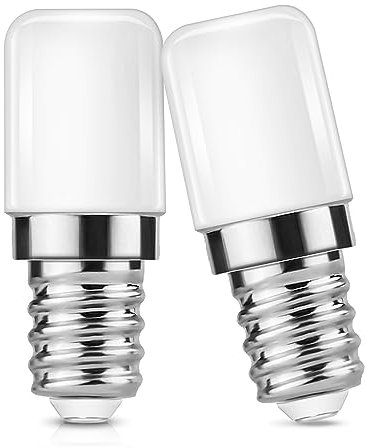 Eastiya E14 LED Kühlschranklampe, E14 LED Lampe 1.5W Ersatz für 15W Halogenlampen, Warmweiß 3000K, 150LM, Nicht Dimmbar, LED Kühlschrankbirne für Kühlschrank, Nähmaschine, Salzlampe, 2er Set